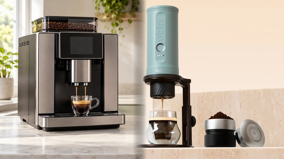 Superautomatic espresso machine compared with Portable Espresso Machine
