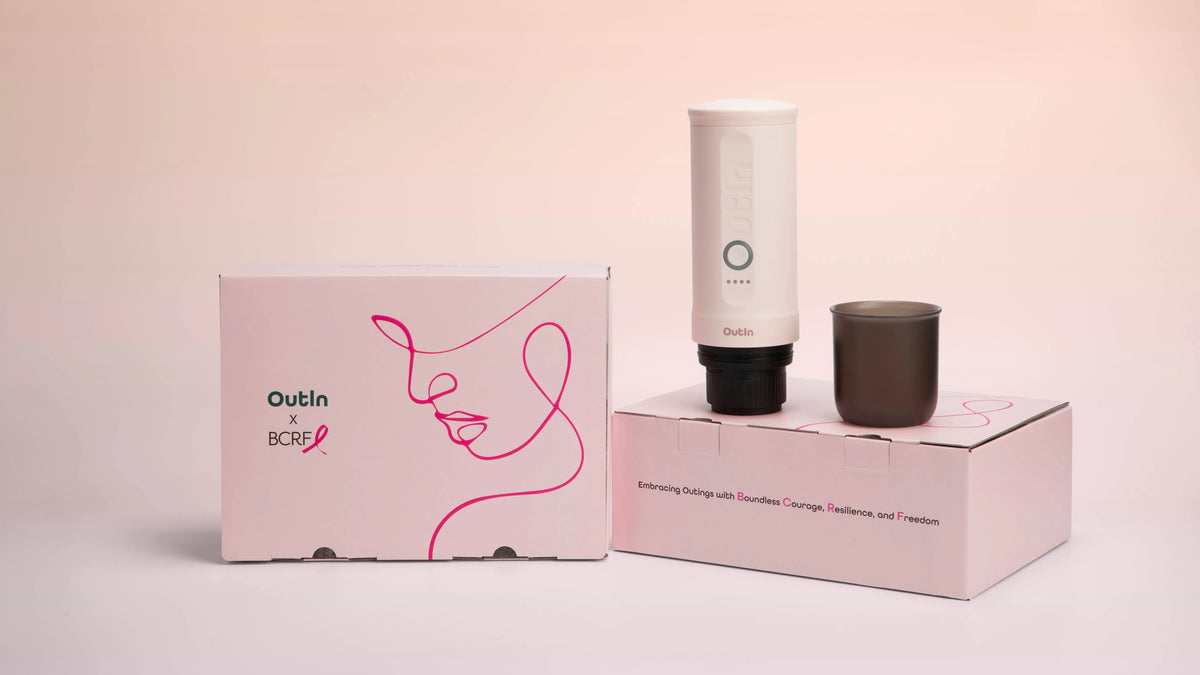 Bcrf Kit OutIn & BCRF Launch Pink Portable Espresso Machine for Breast Cancer ...