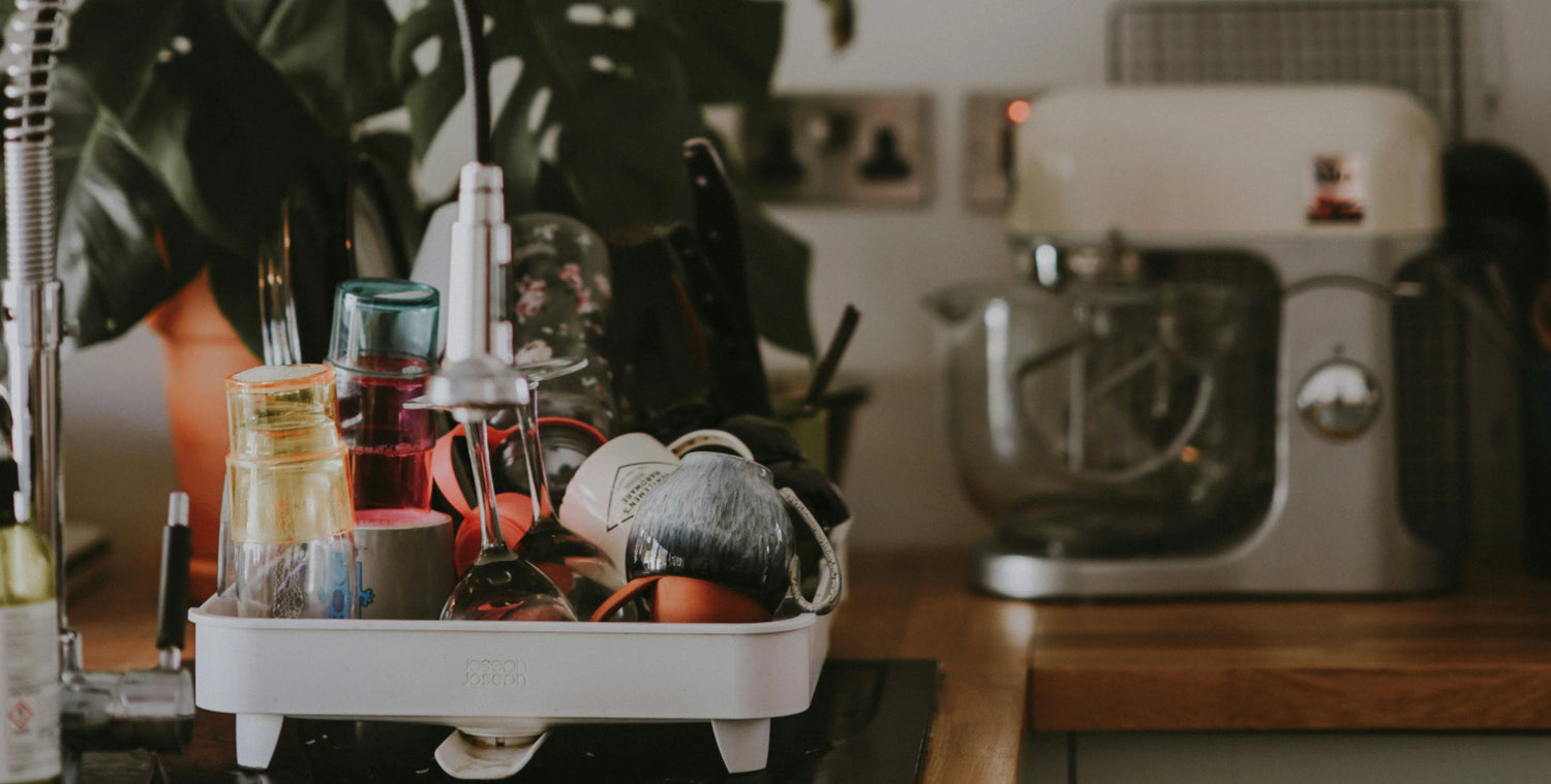 Home coffee station with espresso machine and accessories