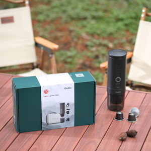 Outin Traveler Espresso Gift Set featuring Nano machine