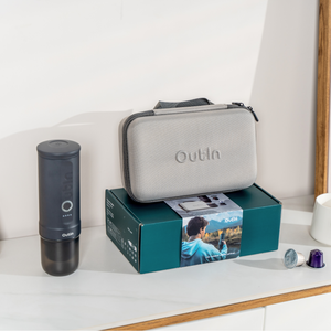 Outin Traveler Espresso Gift Set featuring Nano machine，and protective case