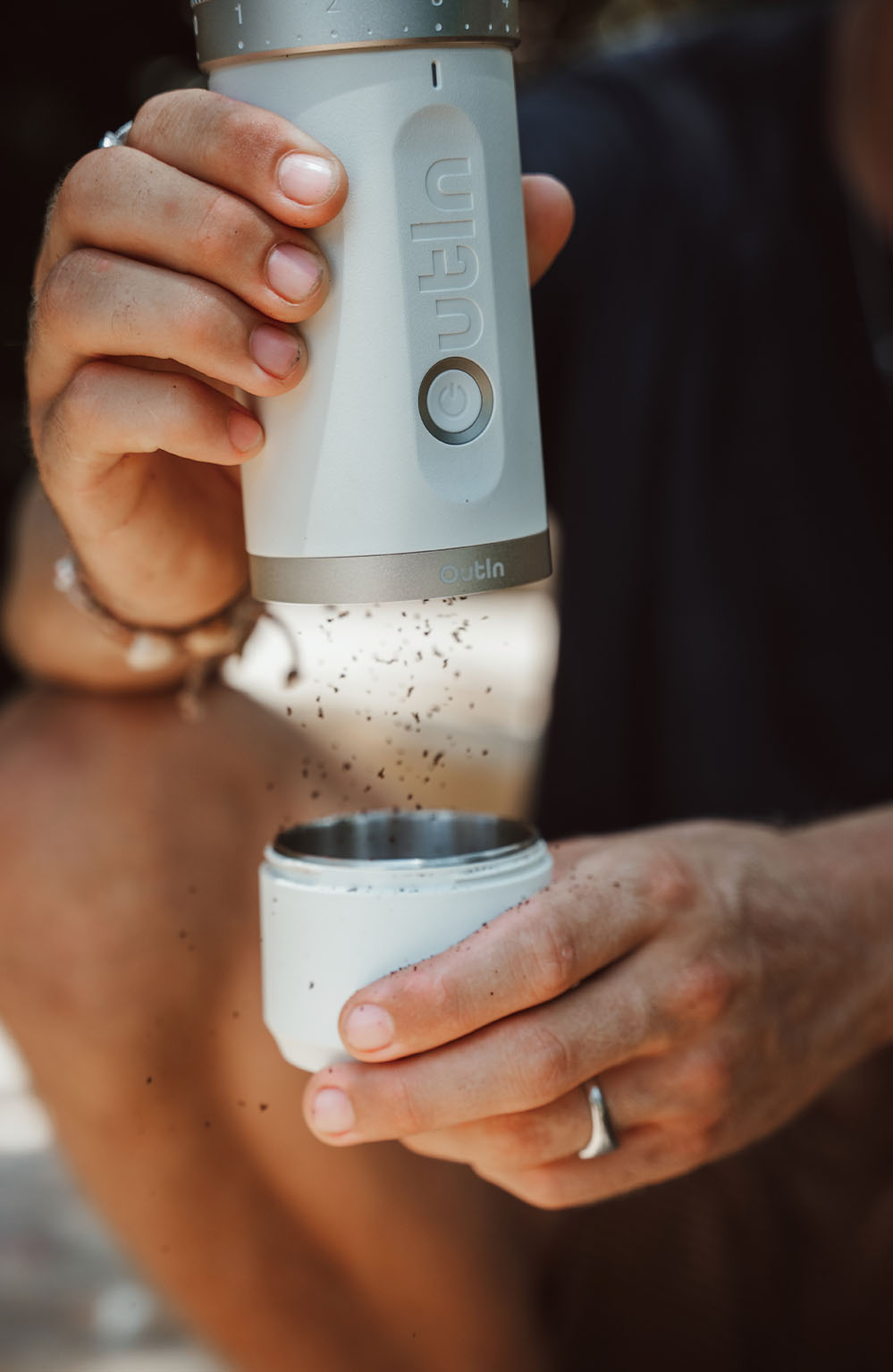 OutIn Fino portable coffee brewing outdoors