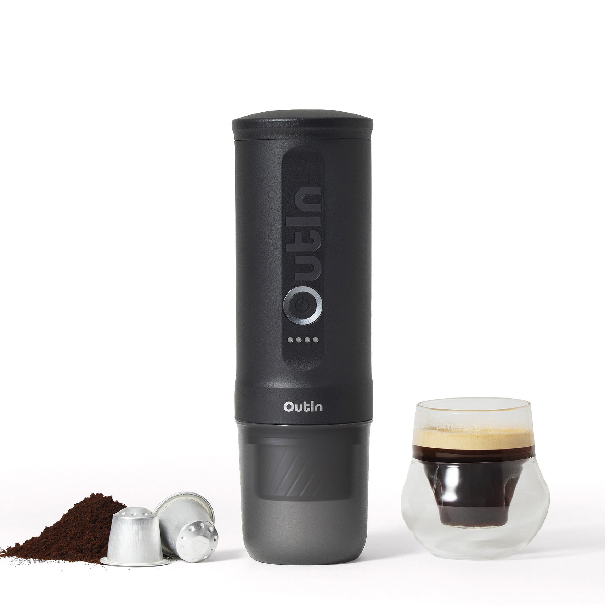 Outin nano エスプレッソマシン　ブラック OutIn Nano 2 Portable Espresso Machine | Upgraded 21-bar Pump