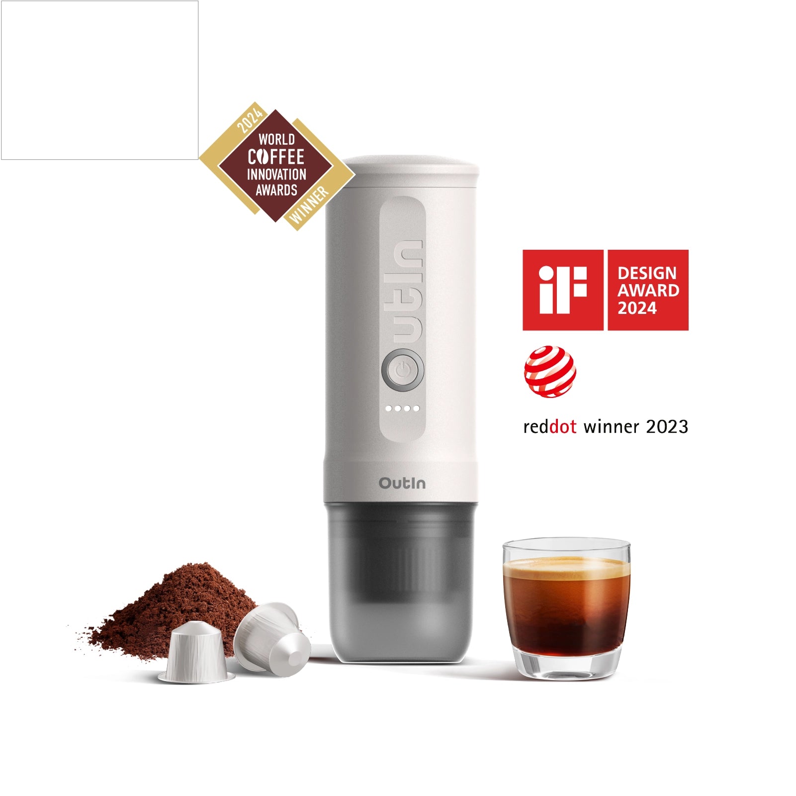 Máquina de espresso portátil Nano (blanco perla)