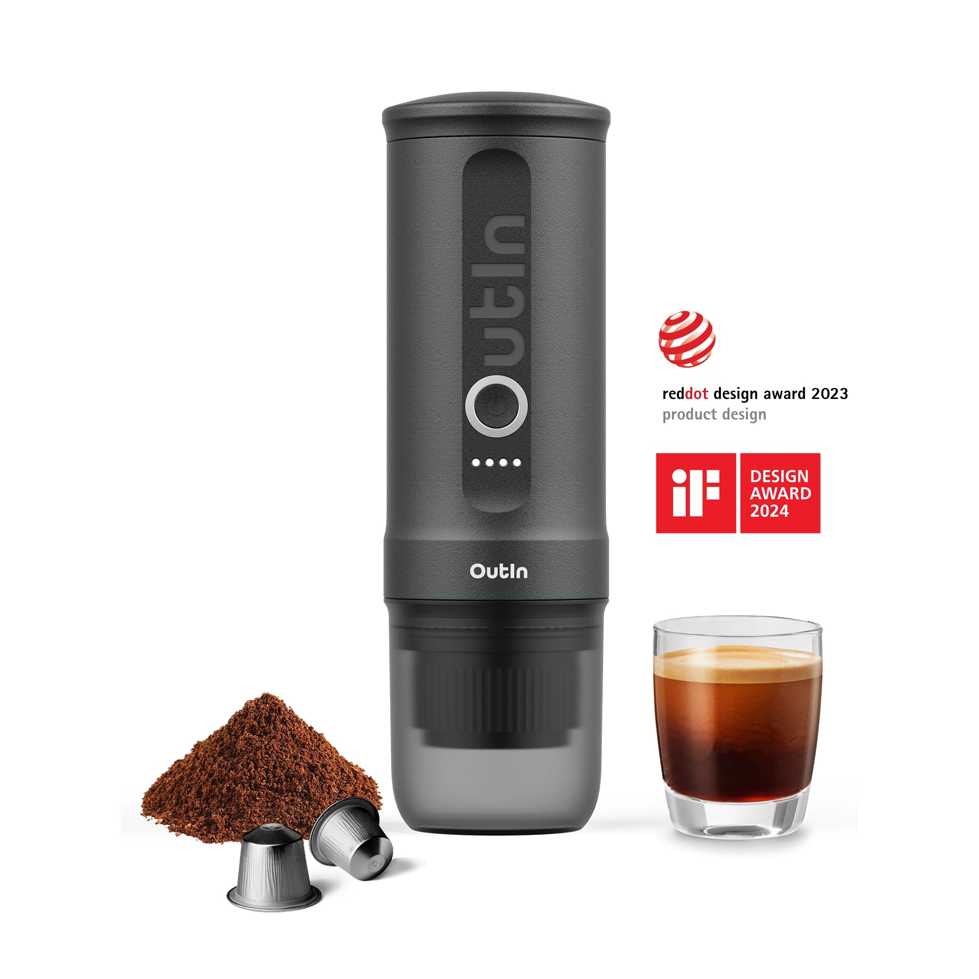 Máquina de café expresso nano portátil (cinza espacial)