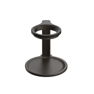 Adjustable black coffee stand with stable base 