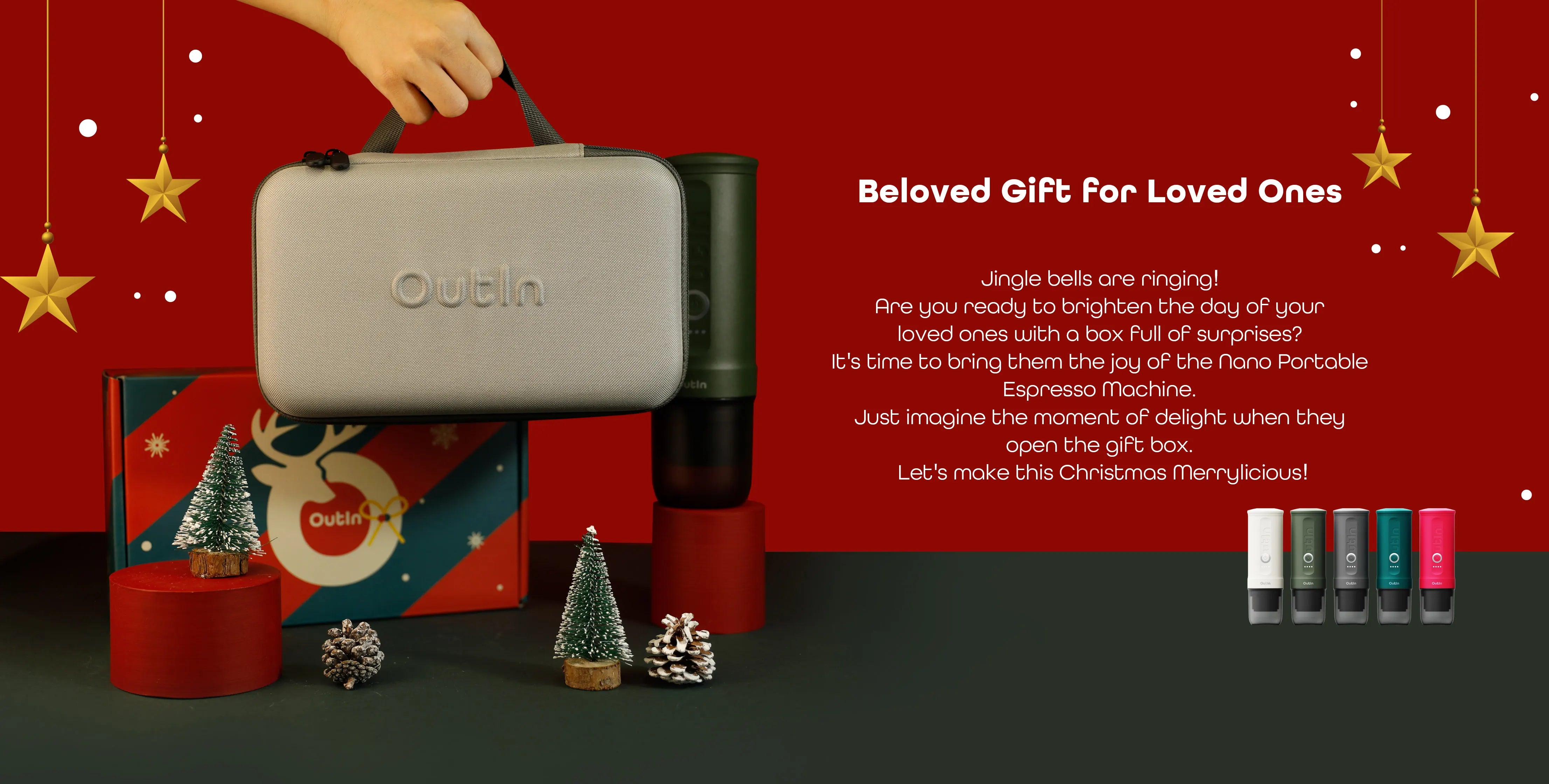 Beloved Gift for Loved Ones             Jingle bells are ringing! Are you ready to brighten the day of your loved ones with a box full of surprises? It's time to bring them the joy of the Nano Portable Espresso Machine. Just imagine the moment of delight when they open the gift box. Let's make this Christmas Merrylicious!