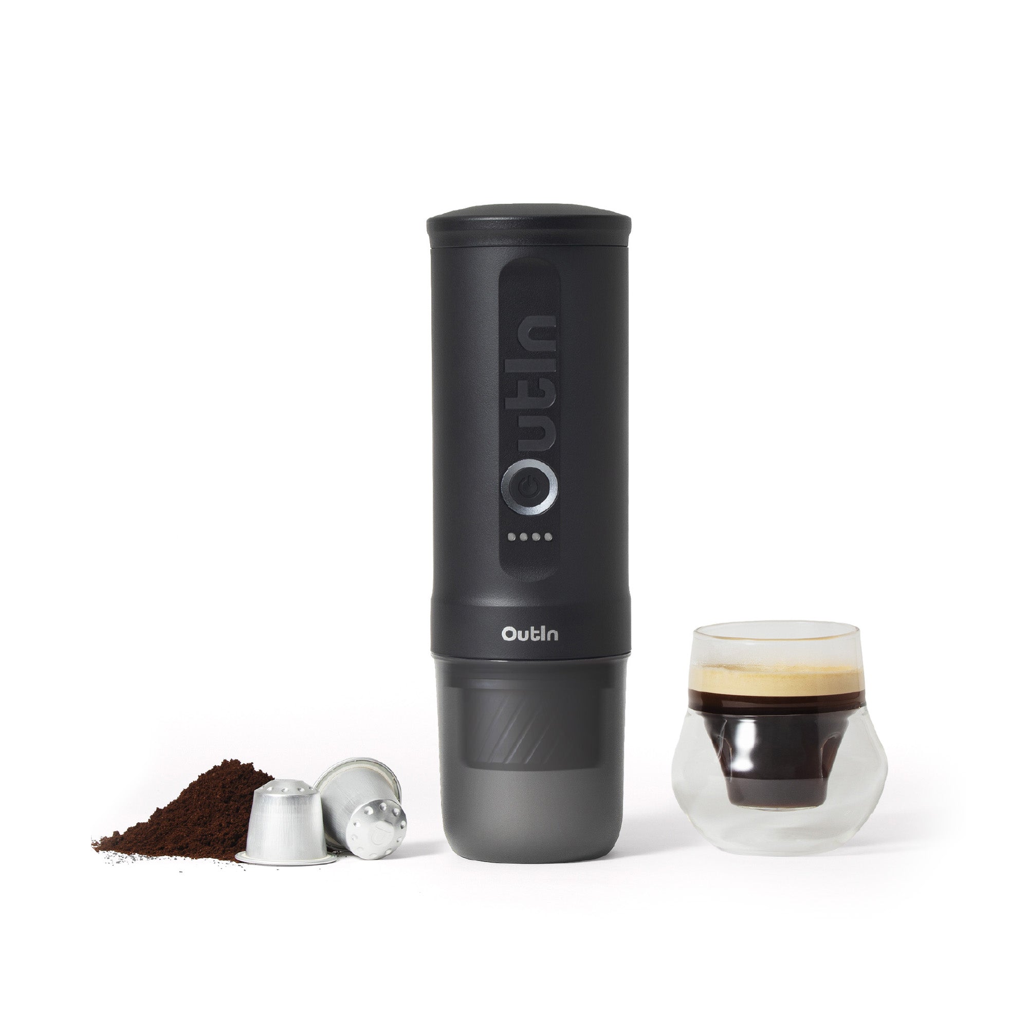 Outin nano エスプレッソマシン　ブラック OutIn Nano 2 Portable Espresso Machine | Upgraded 21-bar Pump
