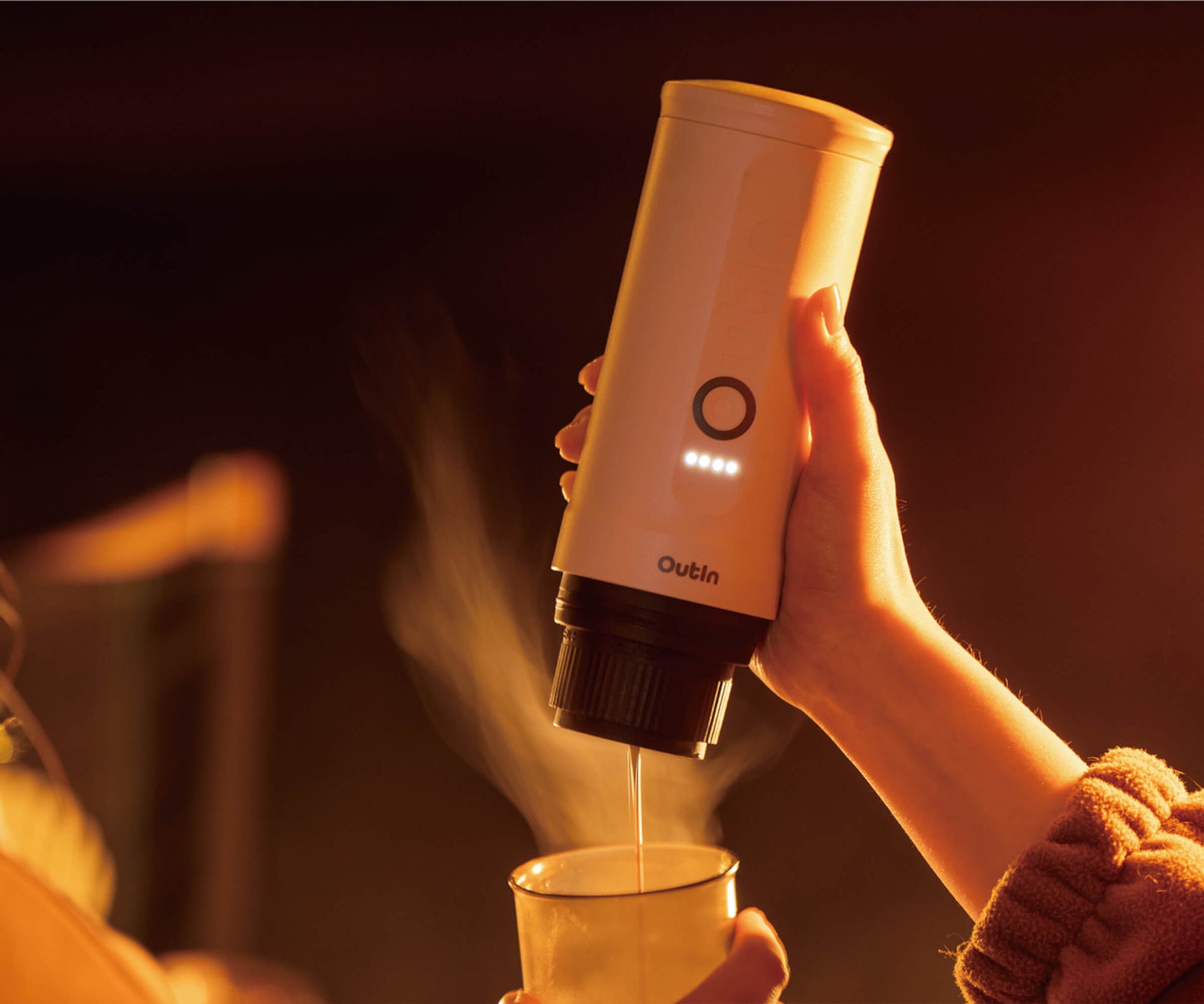 Inicio Cafetera espresso eléctrica portátil Outin Máquina de café