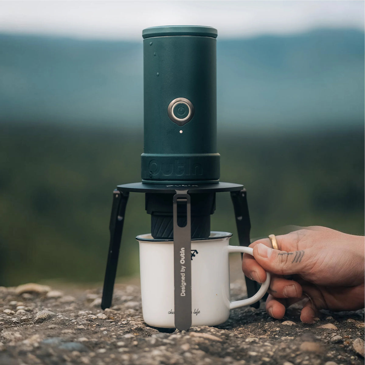 Foldable Stand | Set Up. Brew. Fold Away.